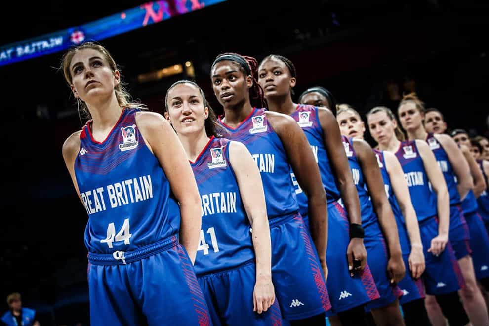 GB Women Basketball squad at EuroBasket (Credit: GB Basketball)
