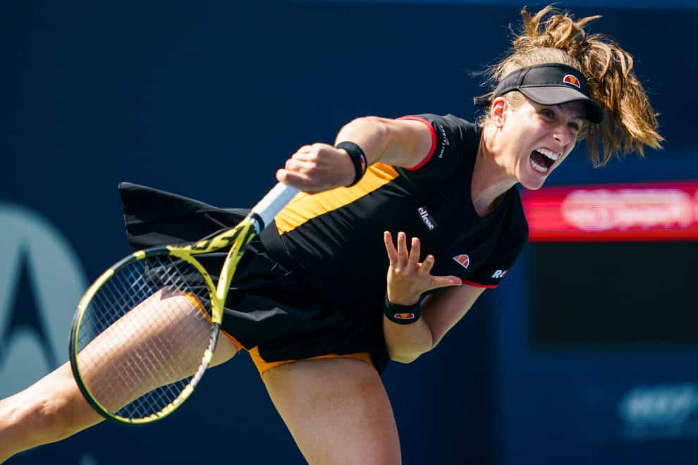 Johanna Konta crashed out of the Rogers Cup in Toronto in the first round (PA Images)