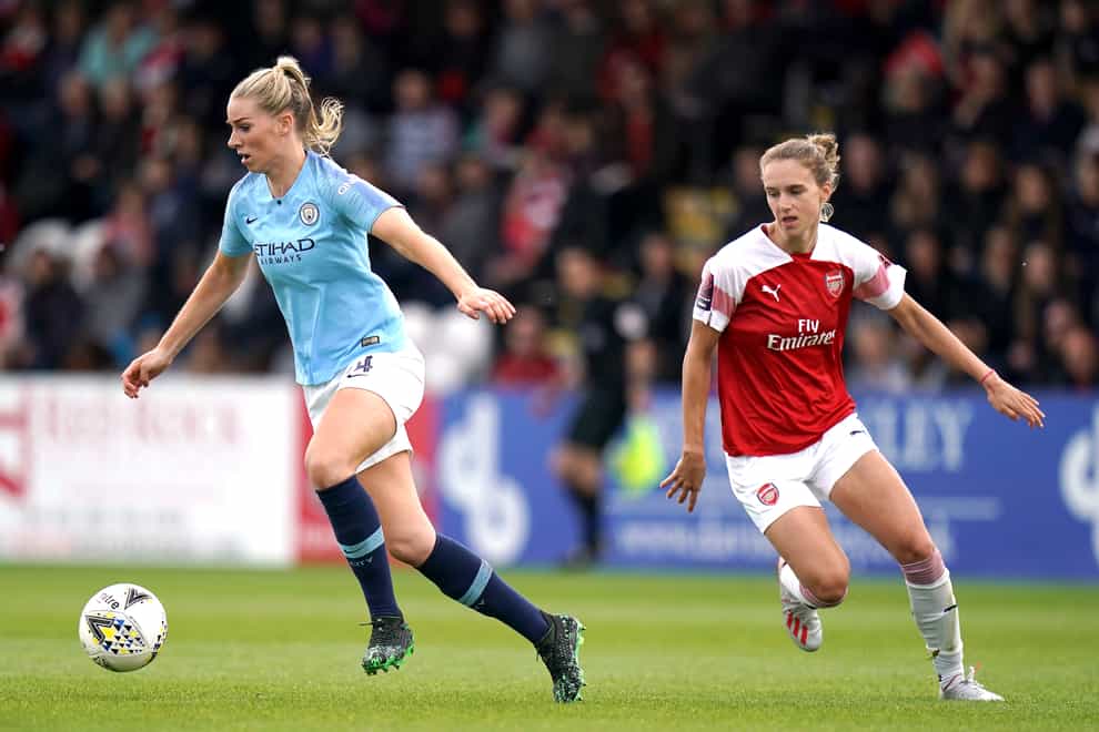 Arsenal inflicted Manchester City's only defeat of the Women's Super League season back in May when they beat them 1-0 (PA Images)