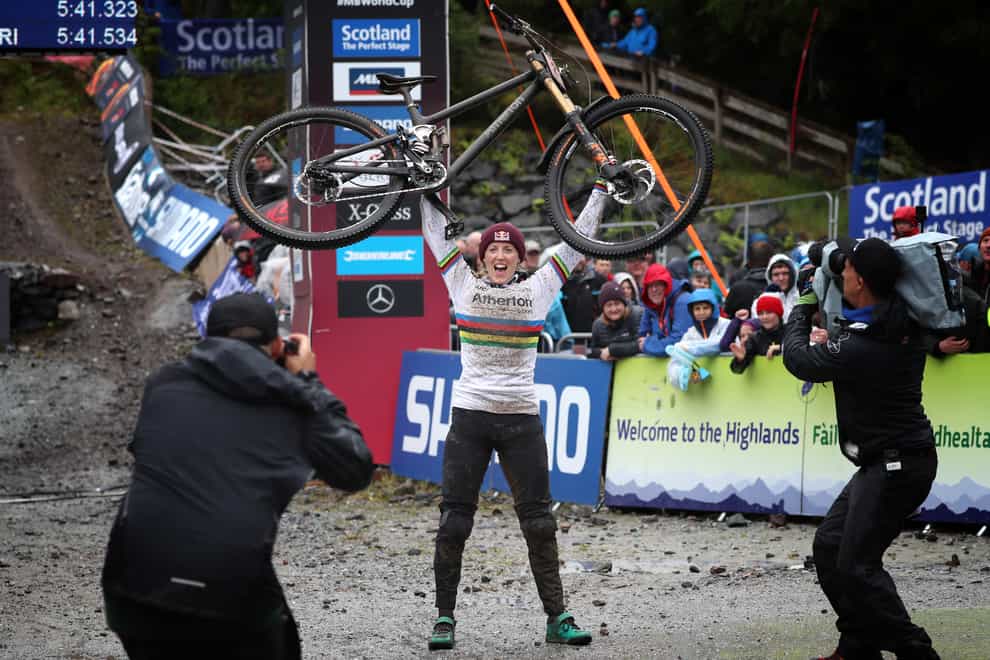 The injury means Atherton will kiss goodbye to her rainbow jersey (PA Images)