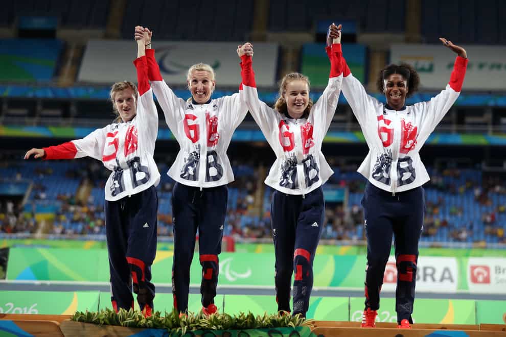 Great Britain's 4x100m T35-38 on the podium at Rio 2016(PA Images)
