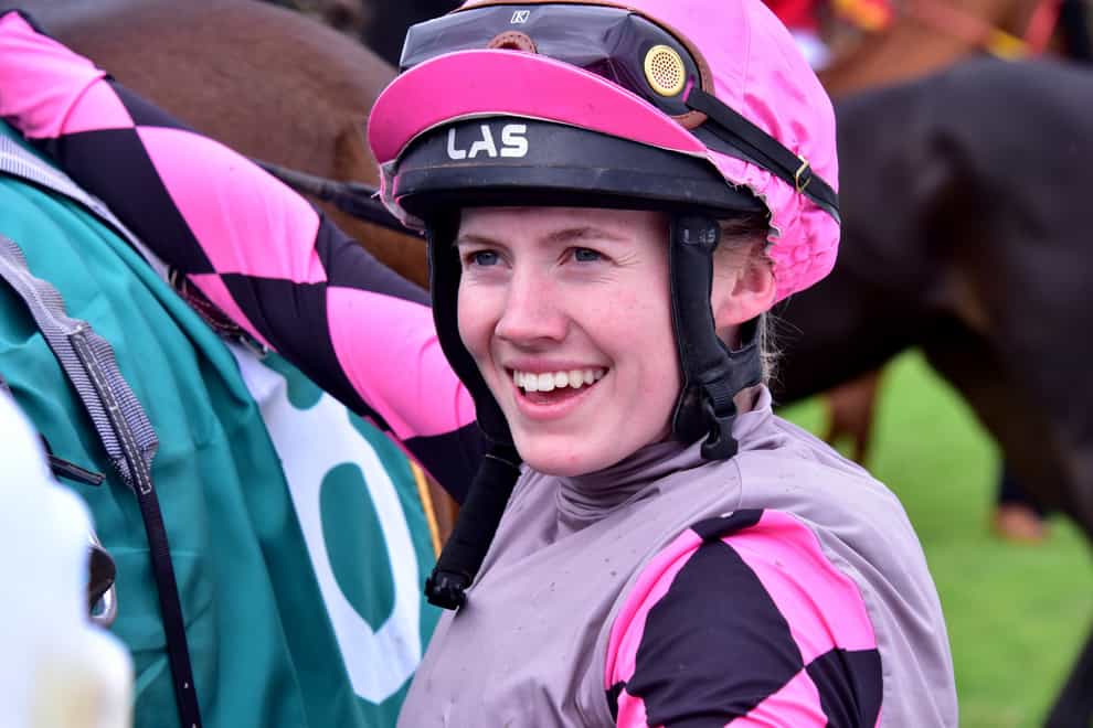 Mikaela Claridge was thrown from her horse after it was spooked (Racing Victoria)