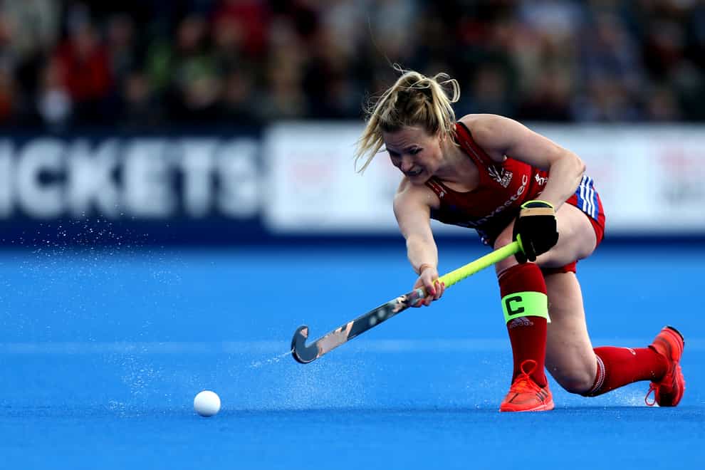 Hollie Pearne-Webb captaining Great Britain in the FIH Pro League (PA Images)