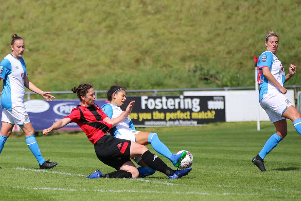 Lewes Women FC in action against Blackburn Rovers (PA Images)