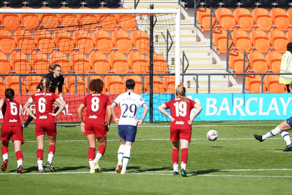 Rachel Furness tucked away the penalty which gave Spurs the lead (PA Images)