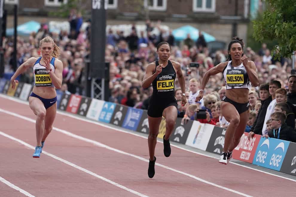 Allyson Felix in her comeback race at the Great North City Games (PA Images)