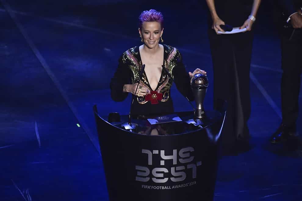 Megan Rapinoe made a compelling speech after winning at the Best FIFA Football Awards (PA Images)