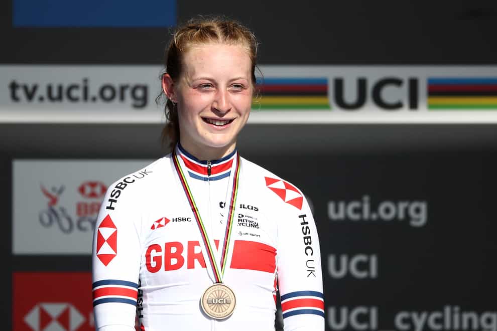 Elynor Backstedt won bronze in the women's junior time trial on Monday (PA Images)