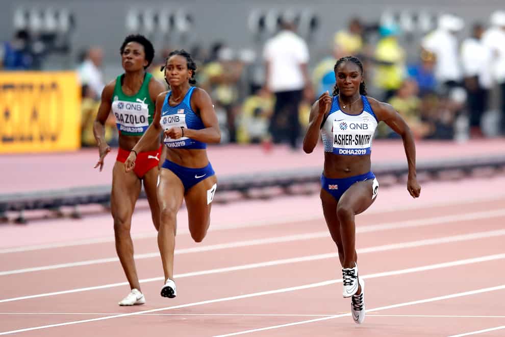 Dina Asher-Smith had plenty left in the tank as she clocked 10.96 seconds in her 100m heat (PA Images)