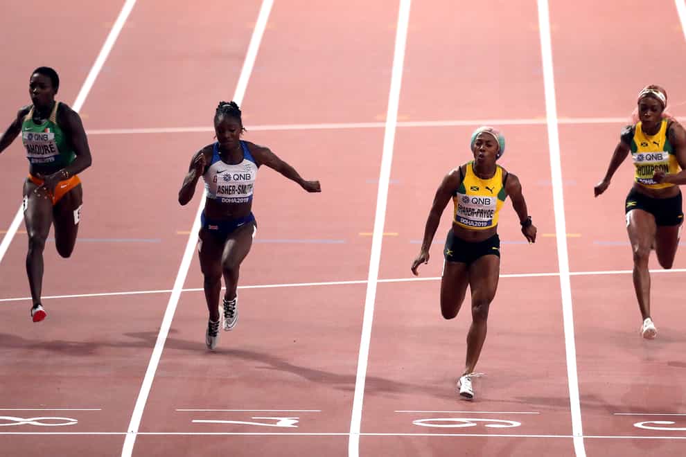 Shelly-Ann Fraser-Pryce pulled away from the field to win the 100m world crown (PA Images)