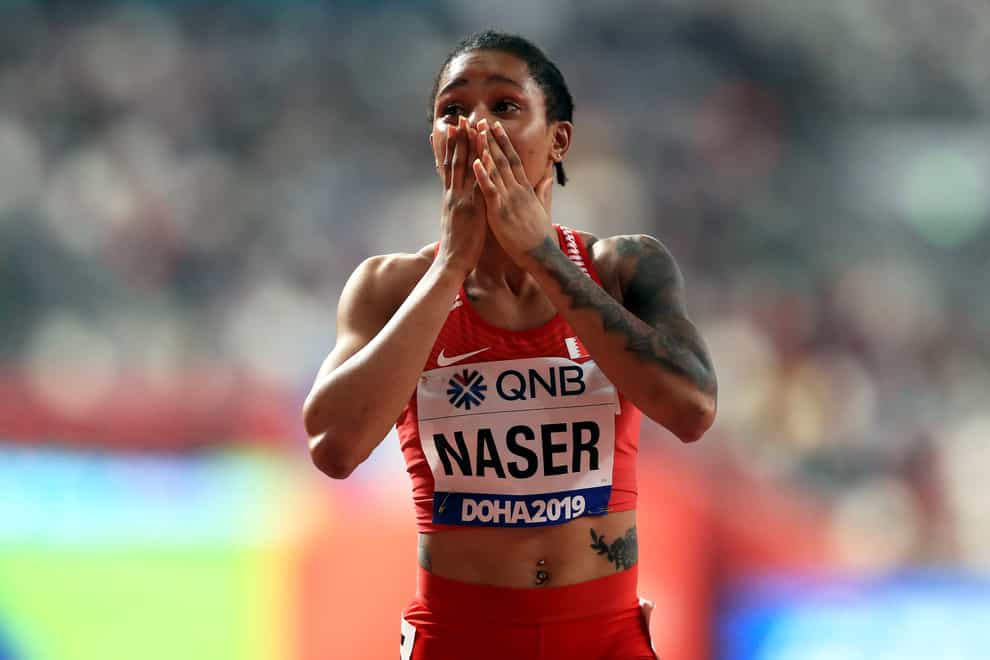 Salwa Eid Naser in shock after winning gold in the 400m (PA Images)