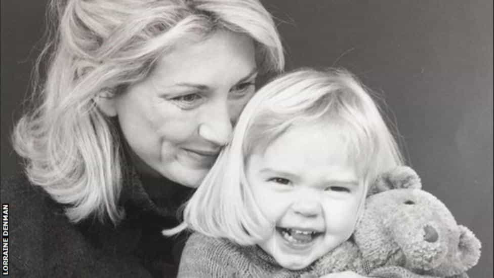 Lorraine Denman with young Ellie (EllieSoutter foundation instagram)