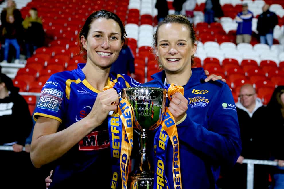 Lois Forsell, right, has had to retire due to an ACL injury (PA Images)