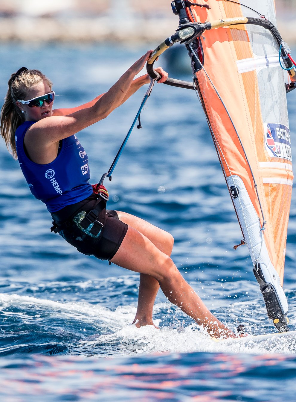 Saskia Sills finished ninth in the windsurfing world championship in Italy this year (Credit: Sailing Energy / World Sailing)