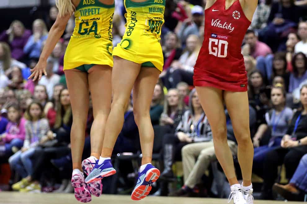 Fran Williams, right, says as there are 'no male counterparts' netball can grow quickly (PA Images)