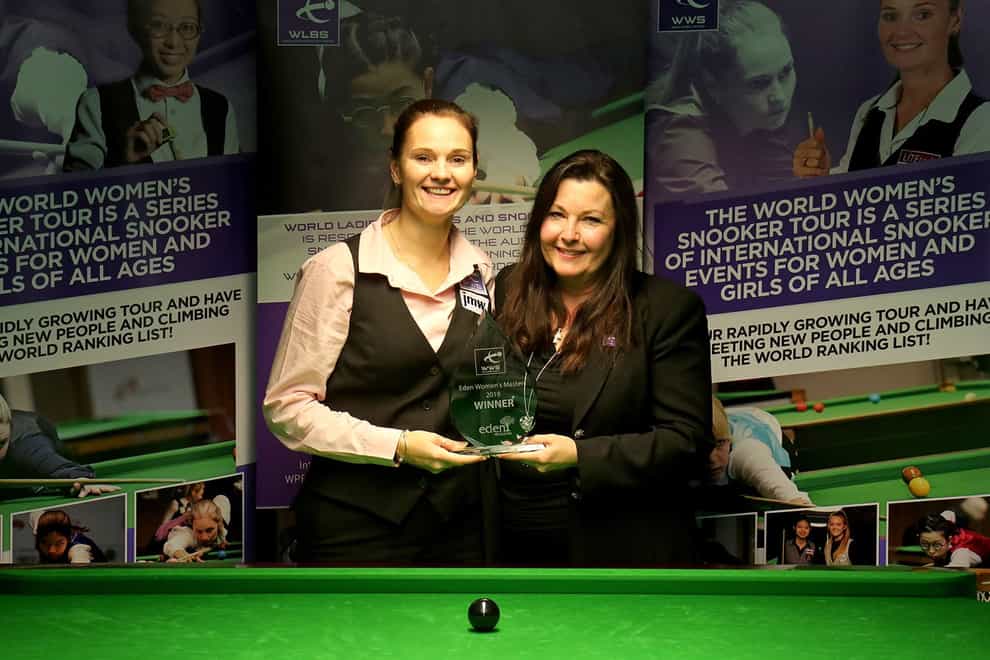 Reanne Evans successfully defended her Eden Masters title at Frames Sports Bar, Coulsdon (twitter: WomensSnooker)
