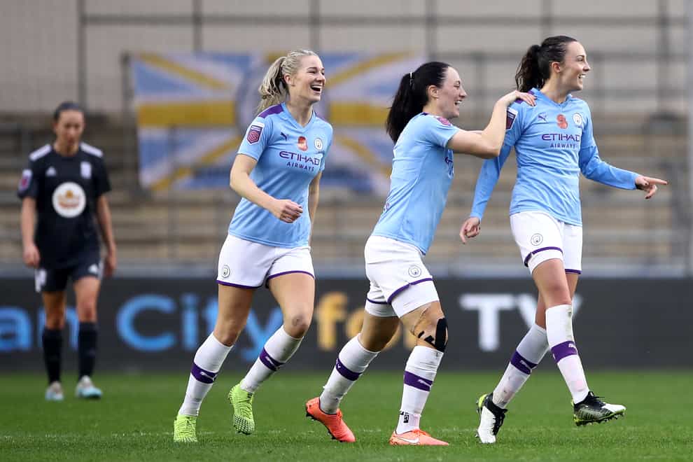 Manchester City sit just one point off league leaders Chelsea in the Women's Super League (PA Images)