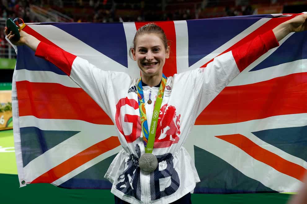 Bryony Page celebrating her silver medal at the Rio 2016 Olympic Games (PA Images)