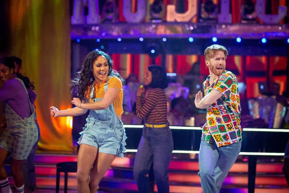 Alex Scott and partner Neil Jones failed to advance to the semi-finals in Strictly (BBC Strictly)