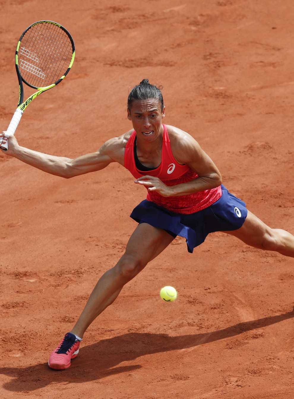 Francesca Schiavone in action at the French Open (PA Images)
