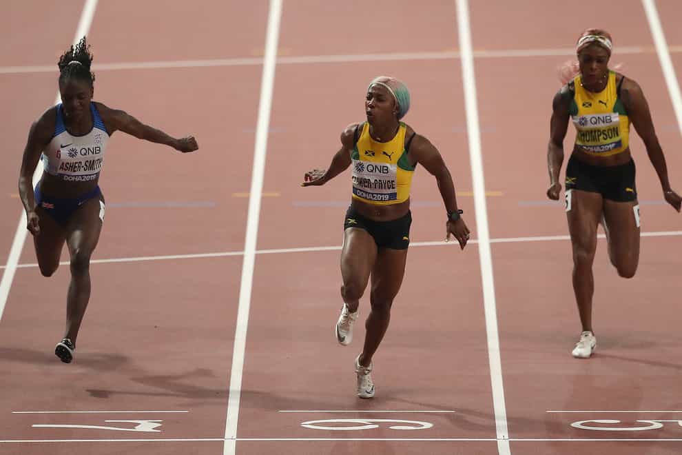 Shelly-Ann Fraser-Pryce beat Dina Asher-Smith in the 100m in Doha (PA Images)