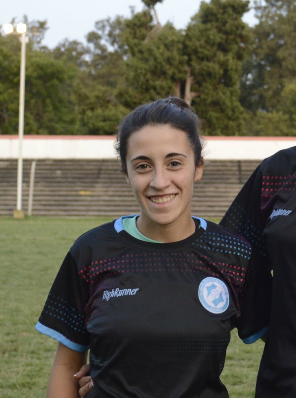 Transgender player Mara Gomez, right, with another new signing Ludmila Angeli  (Villa San Carlos)