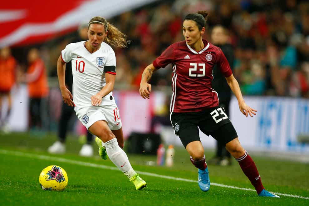Nobbs, left, playing at Wembley for England last November (PA Images)