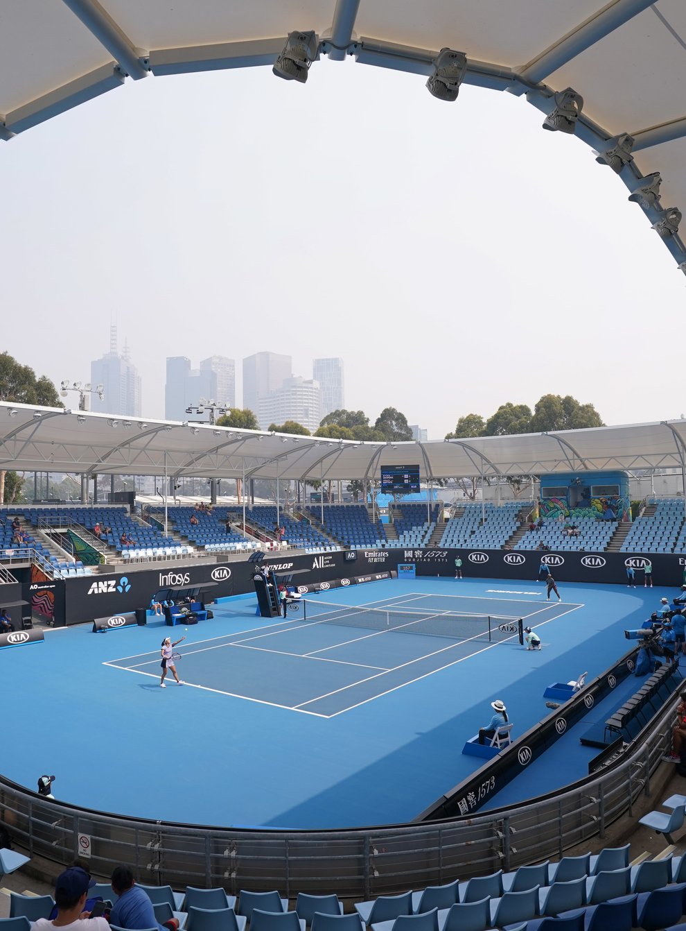 Australian Open qualifiers have been hit by repercussions of bushfires spreading across the country (PA Images)