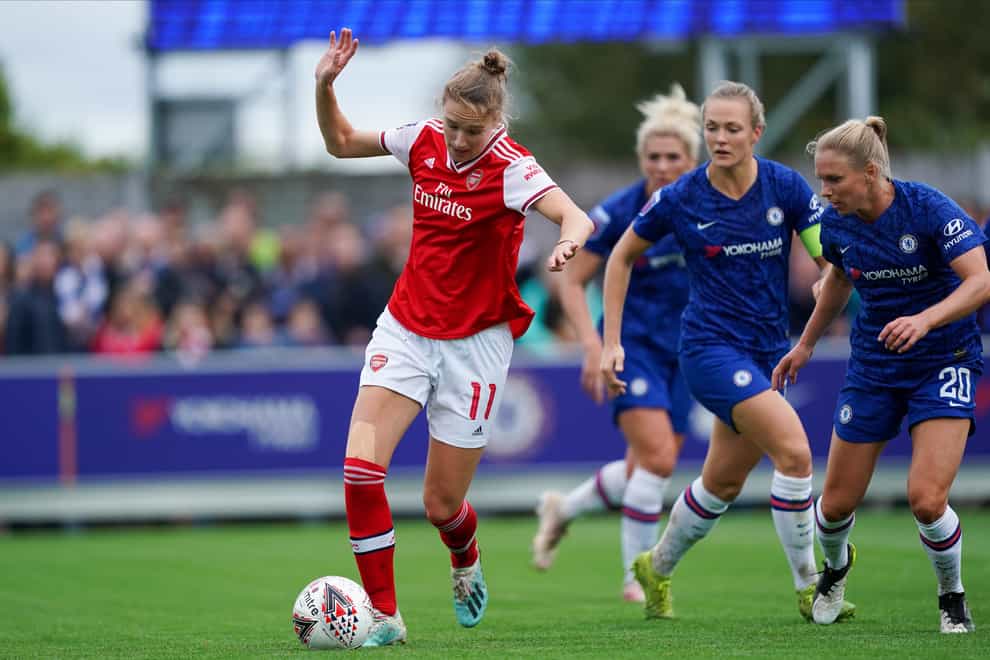 Miedema could not prevent the Gunners losing to Chelsea in October (PA Images)