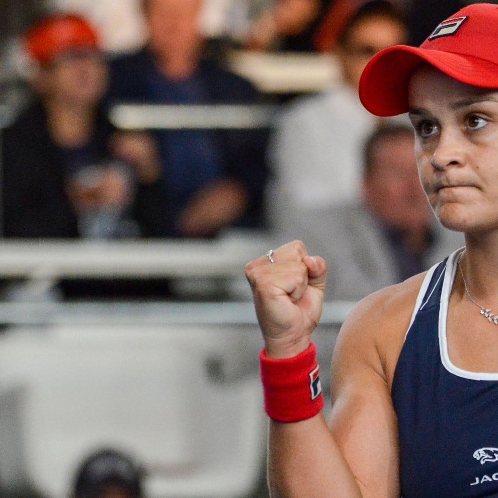 Ashleigh Barty fought hard to earn her win against Danielle Collins (Twitter: @TennisAustralia)