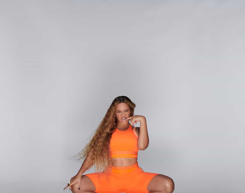 Beyonce models the items herself (adidas.com)