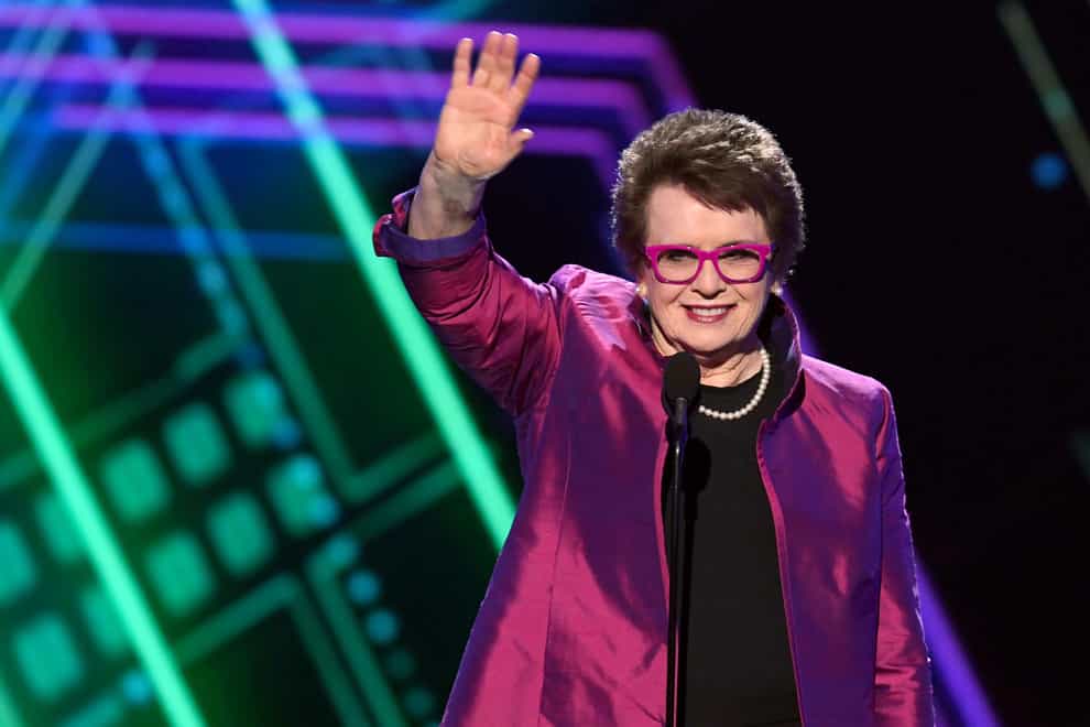 Billie Jean King showed support for Sherrock at the World Darts Championship (Twitter: @WTA)