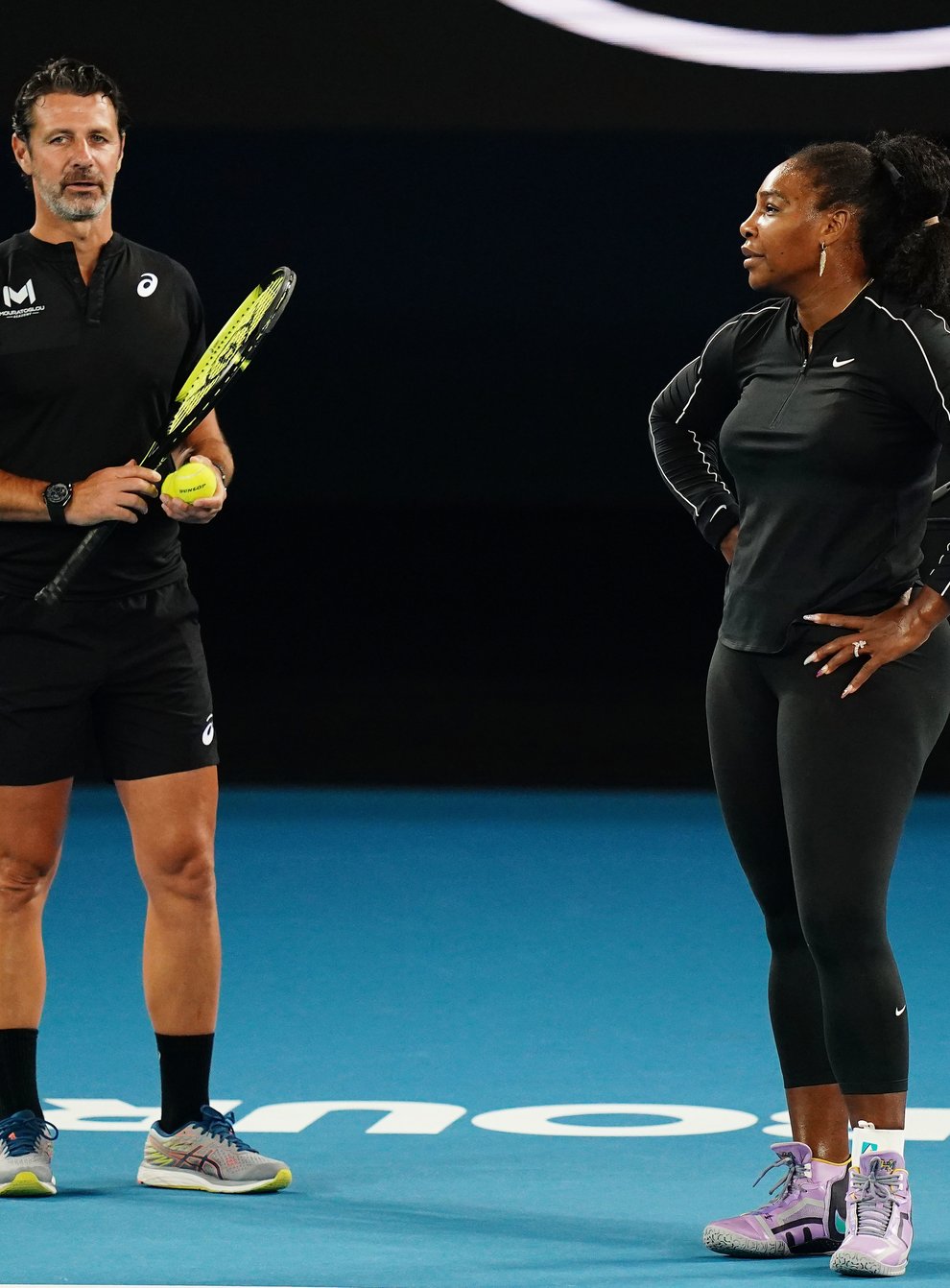 Serena Williams and Patrick Mouratoglou were famously in trouble after her outburst in the 2018 US Open final (PA Images)