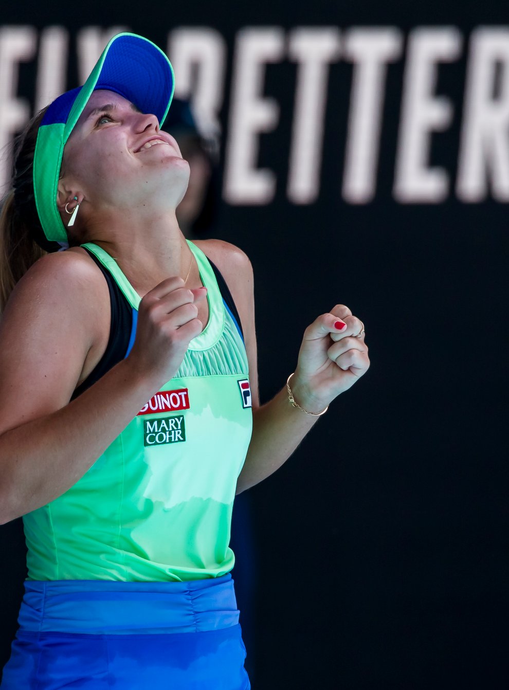 Sofia Kenin was overjoyed as she defeated the top seed Ashleigh Barty (PA Images)
