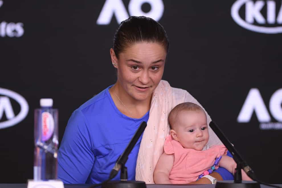 Barty conducted the post-match press conference with her newest niece (PA Images)