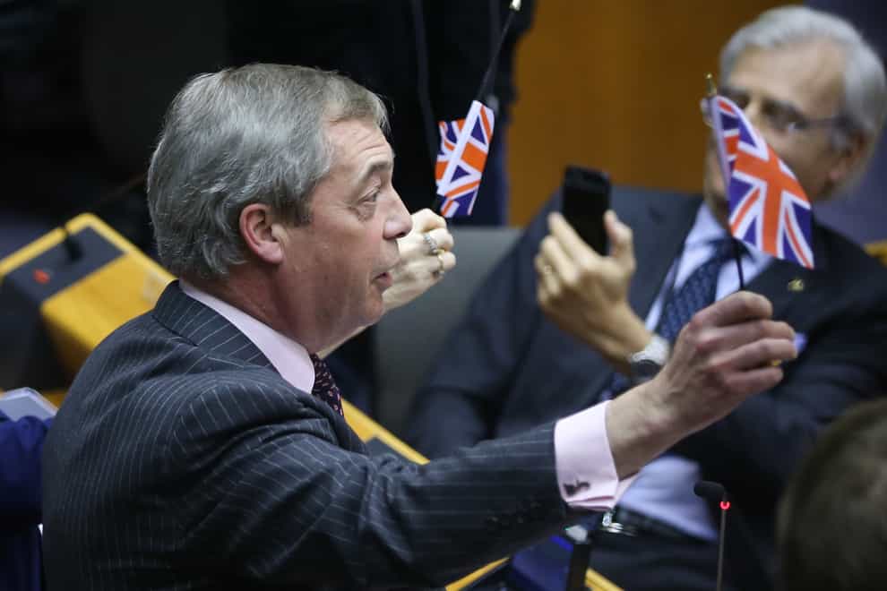 Nigel Farage's flag-waving performance at the European Parliament was slammed by Lioness Lucy Bronze (PA Images)