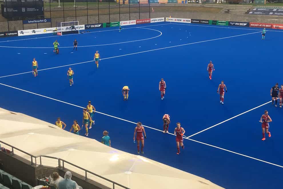 GB were beating Australia 1-0 before the game was abandoned (Twitter: GB Hockey)