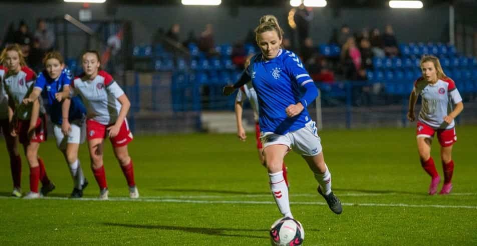 Gemmell will continue to lead her side's SWPL title push (Twitter: RangersWFC)