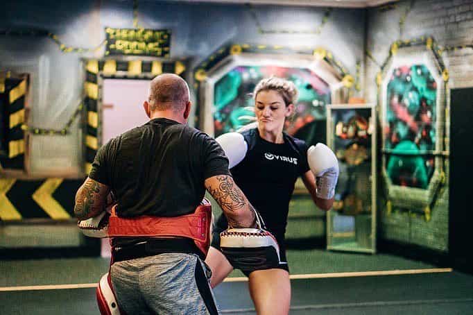 Leah McCourt puts in the hard graft ahead of her history-making fight in Dublin (Twitter: @leahmccourtmma)