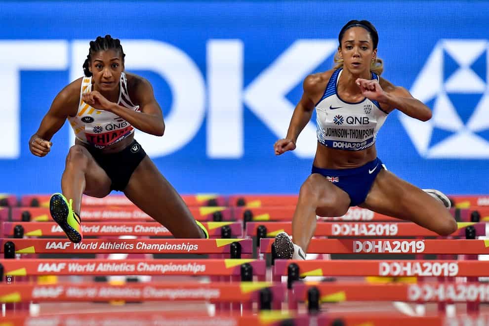 KJT, right, says Thiam, left, is beatable at the Olympics this summer (PA Images)