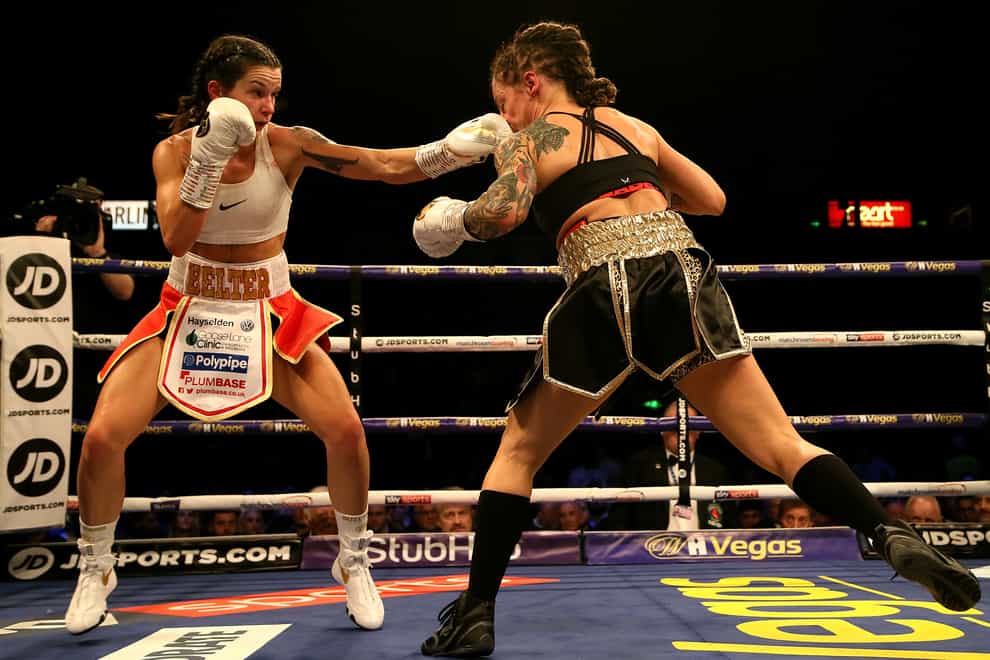 Terri Harper lands a well-aimed jab on Eva Wahlstrom (PA Images)