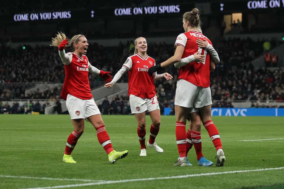 Miedema scored Arsenal's second goal in front of a record crowd at the Tottenham Hotspur Stadium back in November (PA Images)