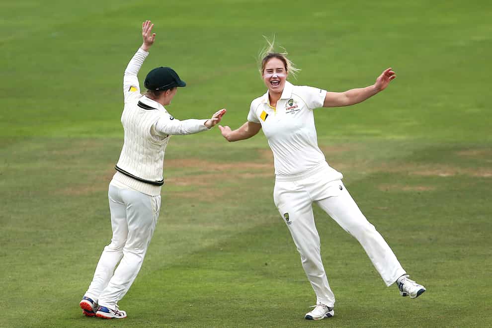 Perry celebrates during the Women's Ashes test match (PA Images)