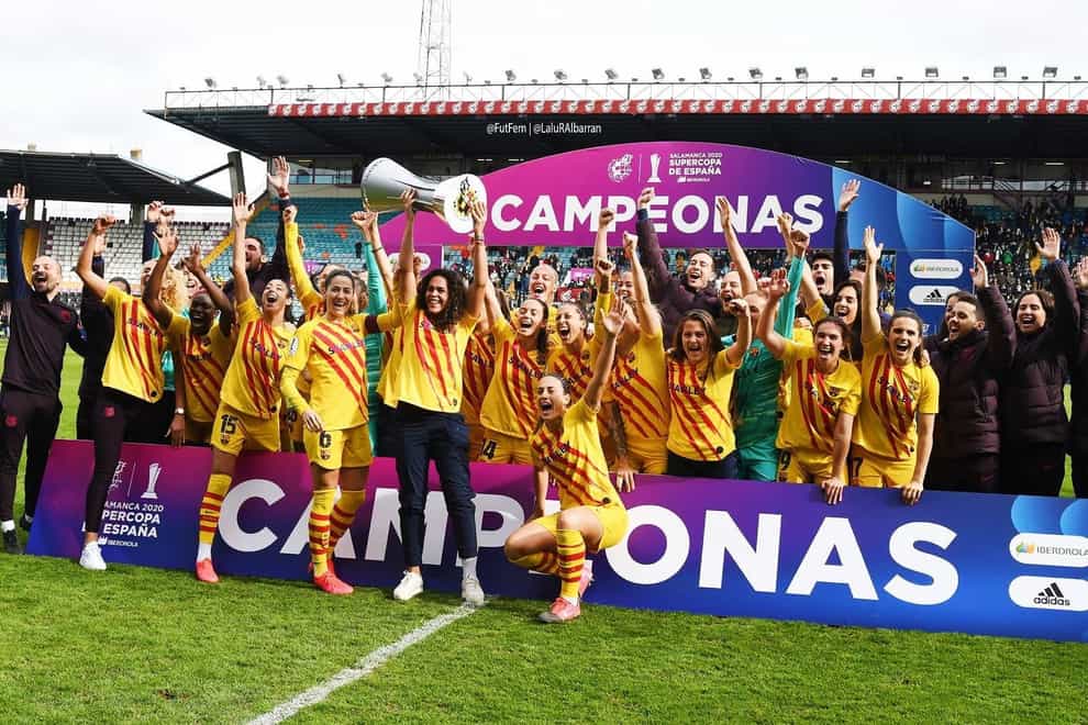 Barcelona women thrashed Real Sociedad for their first Super Cup title (PA Images) 