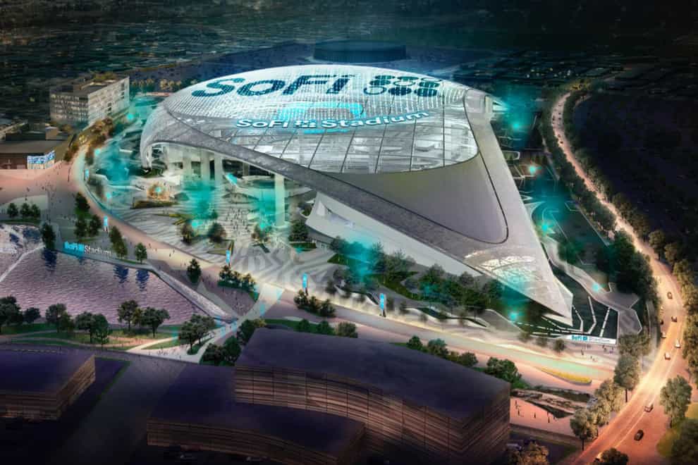 The SoFi Stadium is planned to be opened in July (Twitter: @DeadlyNaresh) 