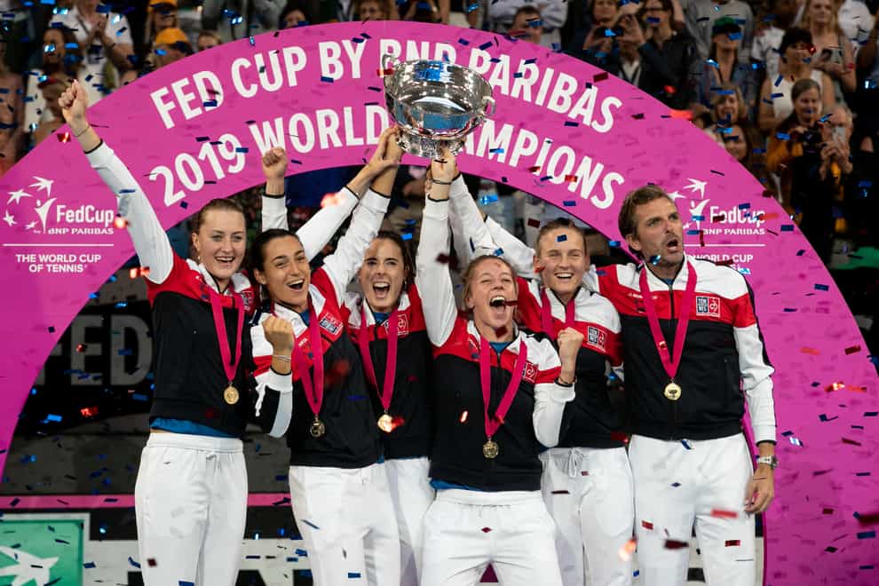 France lifted the 2019 Fed Cup trophy (PA Images)