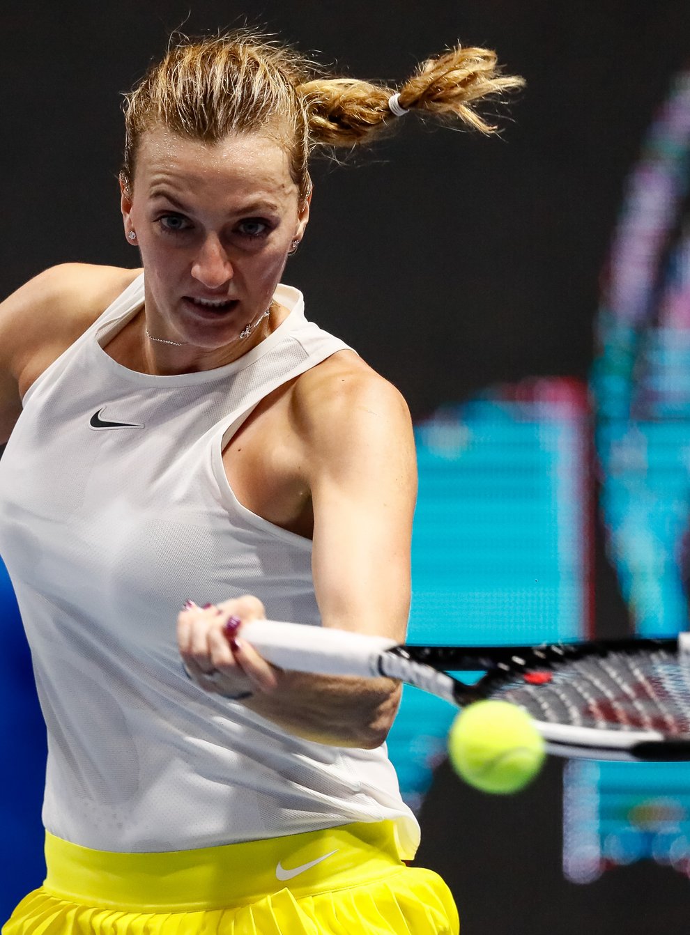 Petra Kvitova reached the quarter-finals after she beat Alison Van Uytvanck  7-6 (1), 1-6, 6-2 (PA Images)