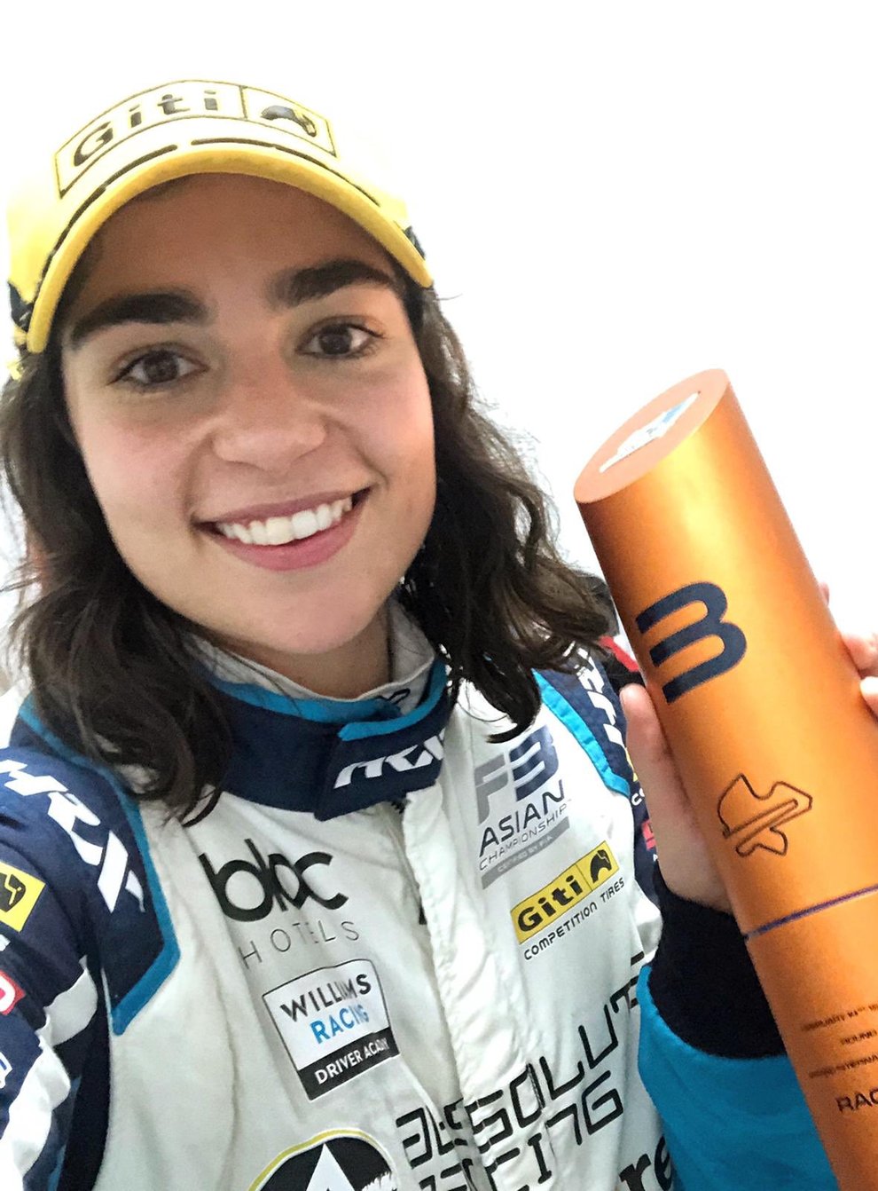 Chadwick was over the moon with her two podium finishes this weekend (Twitter: @JamieChadwick55)
