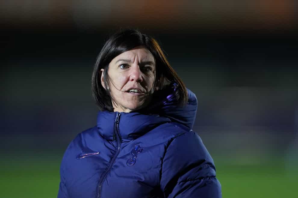 Hills watched on as her side beat Coventry 5-0 last night (PA Images)
