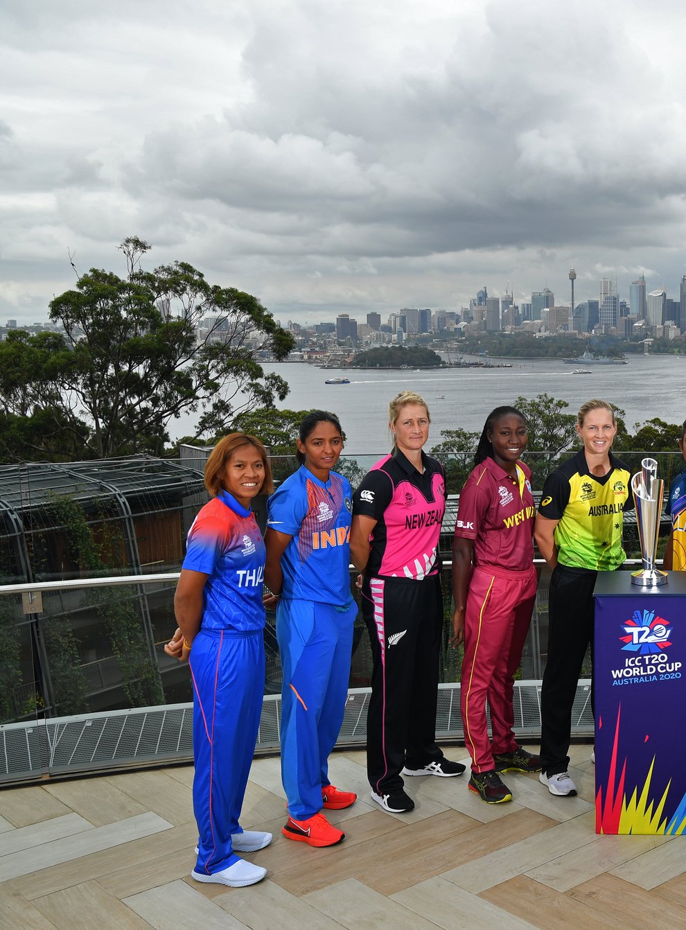 The captains all have their eyes on the trophy as they prepare to go into battle in Sydney (PA Images)